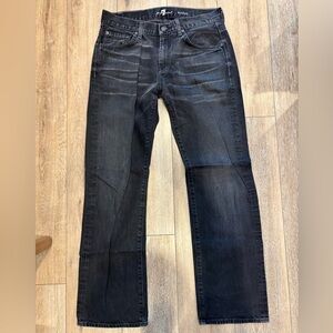 7 For All Mankind Dark Wash Straight Jeans